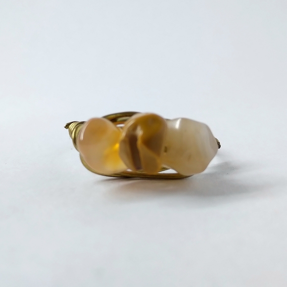 Beautiful Earthy Gems Handmade Twisted Gold Ring Size 9.25 **read description** - Picture 2 of 4